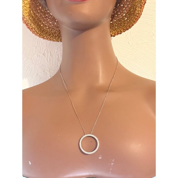 Stunning 14K Gold Eternity Diamond Necklace - Picture 9 of 9